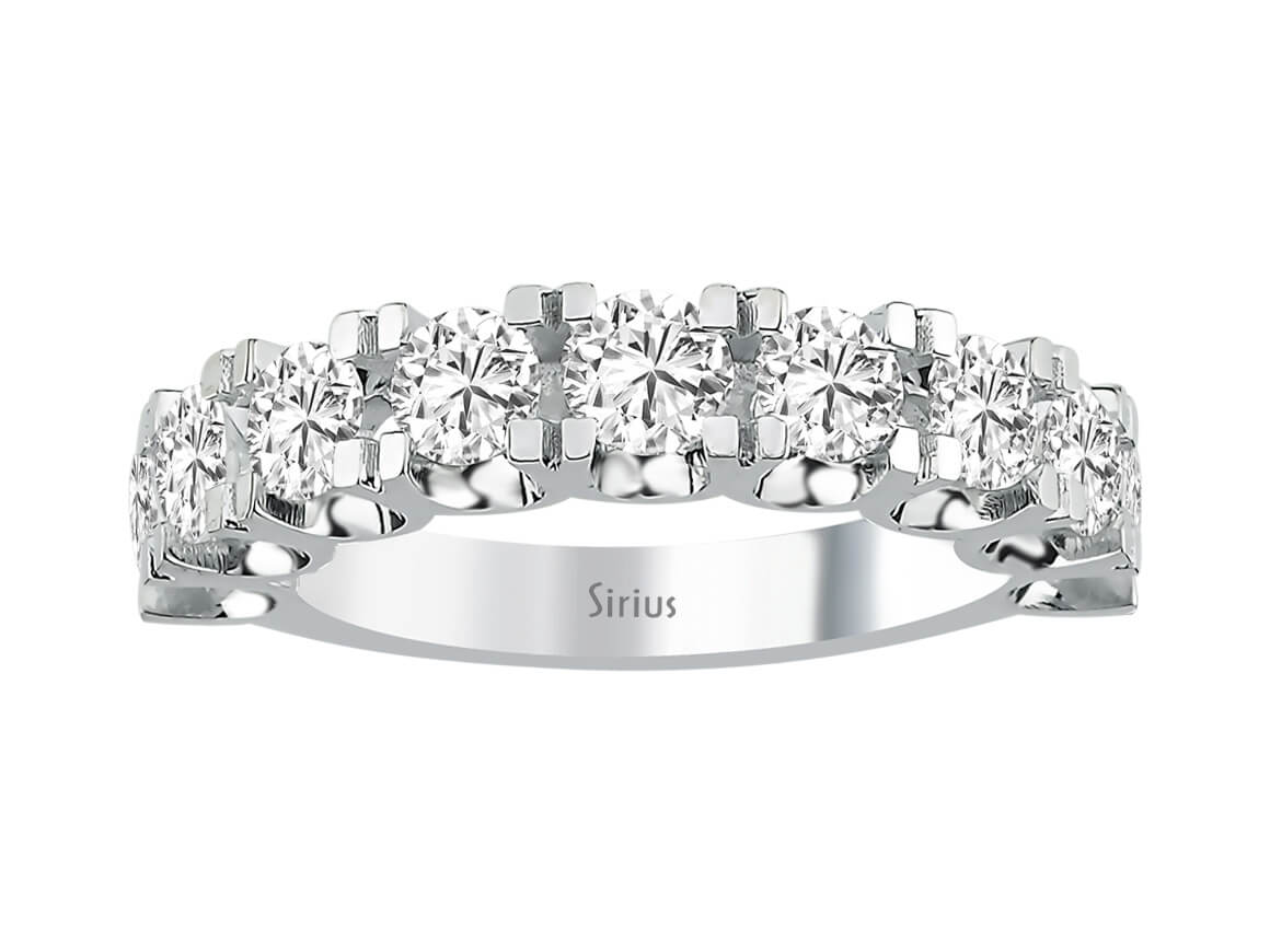 Allegra half-circle ring with 9 lab-grown diamonds