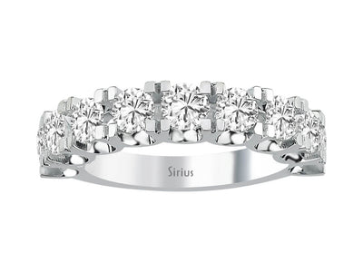 Allegra half-circle ring with 9 lab-grown diamonds