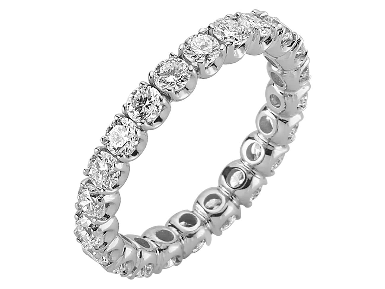 Tamtur-Ring aus 14K Weißgold mit 2,10 Karat natürlichen Diamanten – 07R0195