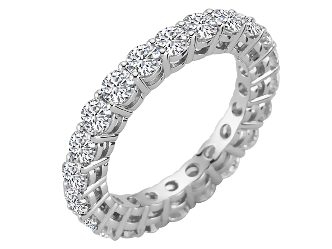 Luxuriöser Diamant-Trauring mit 2,43 ct in 14K Weißgold