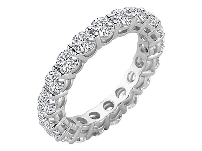 Luxuriöser Memoirering aus 14K Weißgold mit 19 Labor-Diamanten – 3,00 ct