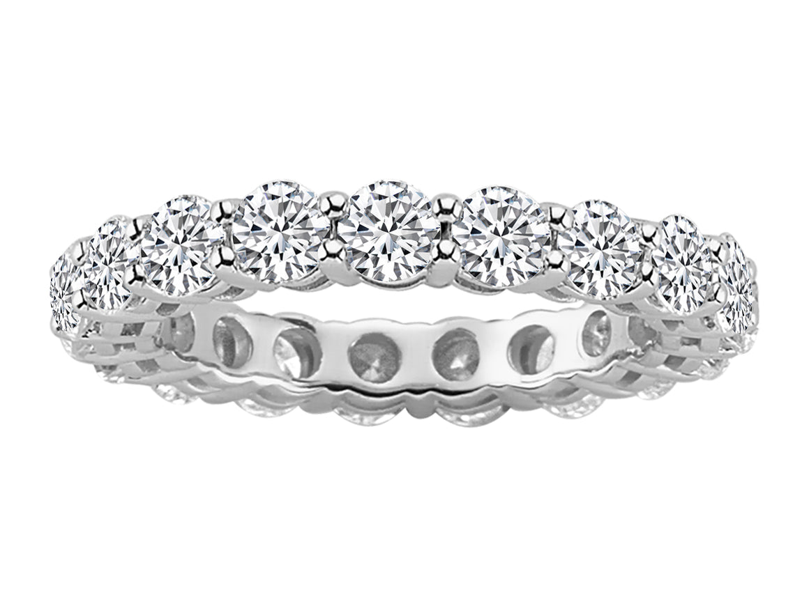Luxuriöser Memoirering aus 14K Weißgold mit 19 Labor-Diamanten – 3,00 ct