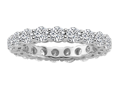 Luxuriöser Memoirering aus 14K Weißgold mit 19 Labor-Diamanten – 3,00 ct