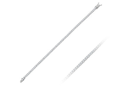 Elegant tennis bracelet with 56 lab-grown diamonds in 14K white gold – 4.20 ct