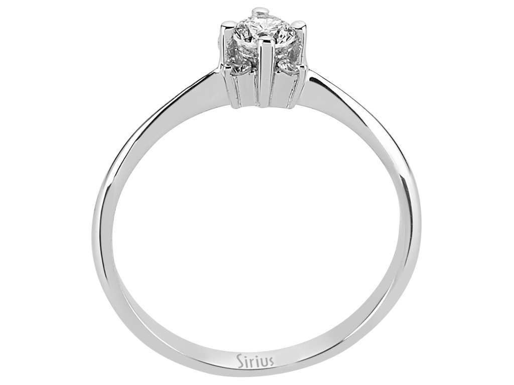 Élégante bague en Or Blanc avec des diamants de laboratoire de 0,23 et 0,08 carat – Or Blanc 14 carats – Bijoux haut de gamme de Rosy Lab Diamonds