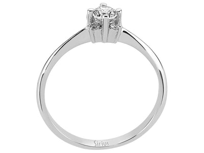 Eleganter Weißgold-Ring mit 0,23 Karat und 0,08 Karat Labor-Diamanten