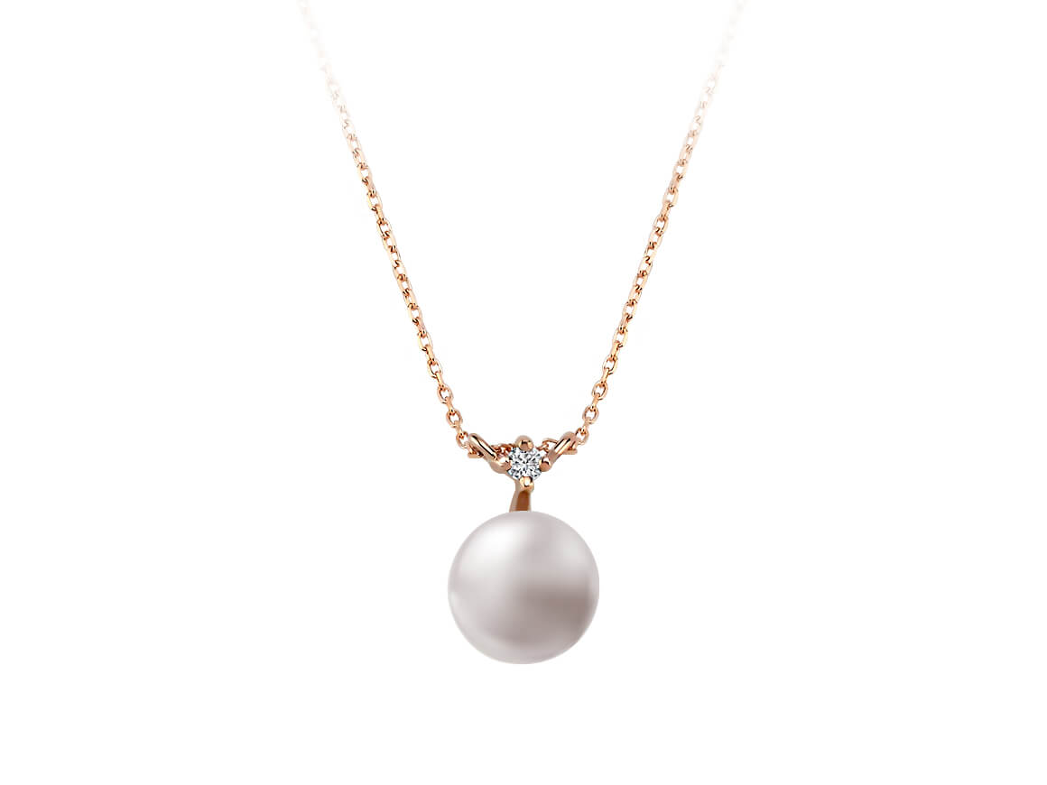 Fairytale-Anhänger mit Perle & Labor-Diamant | 14K Roségold - hochwertiger Schmuck von Rosy Lab Diamonds