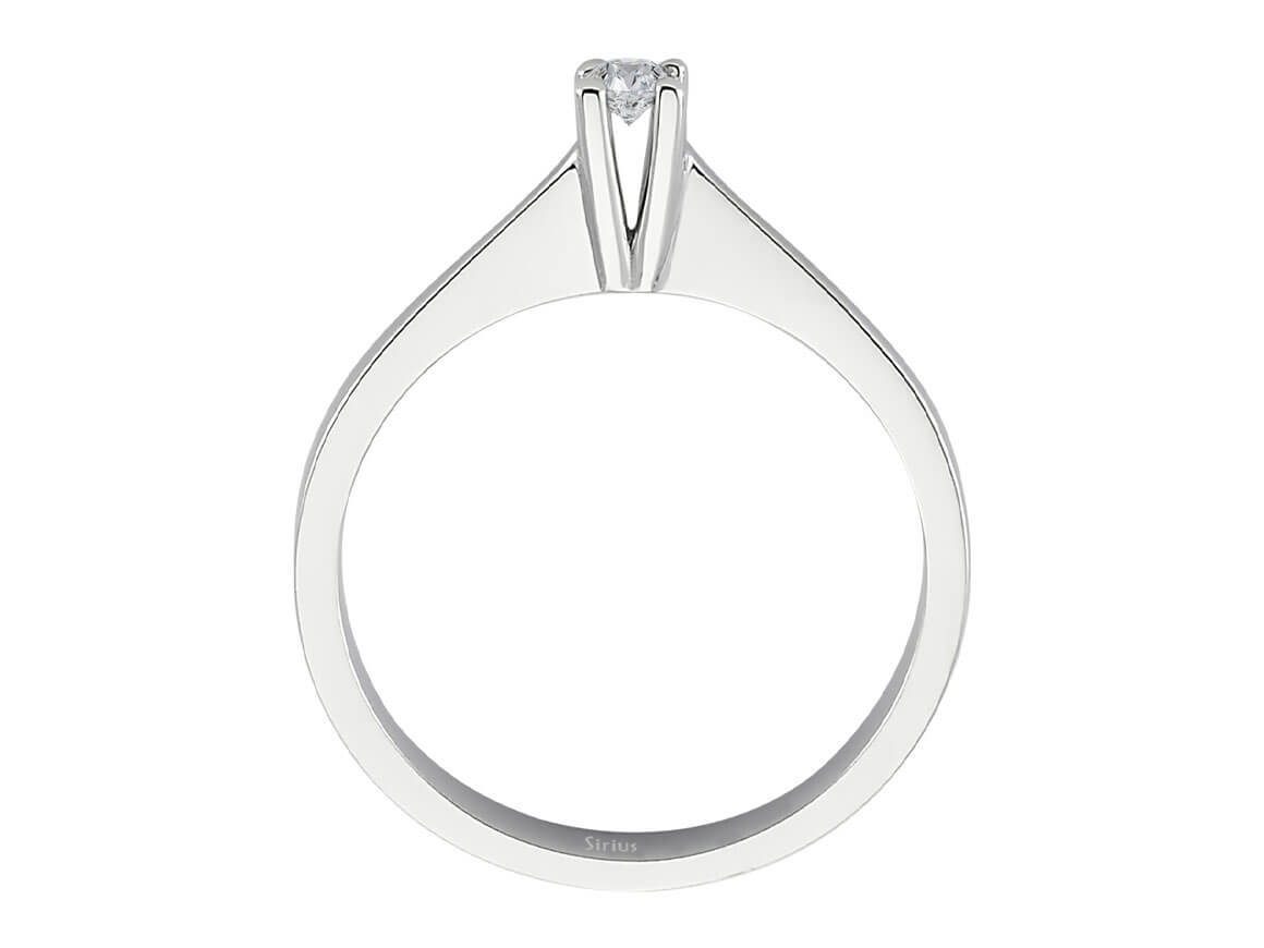 White Gold Solitaire Ring with 1 lab-grown diamond, 0.09 carats, 14K – high-quality Jewelry from Rosy Lab Diamonds