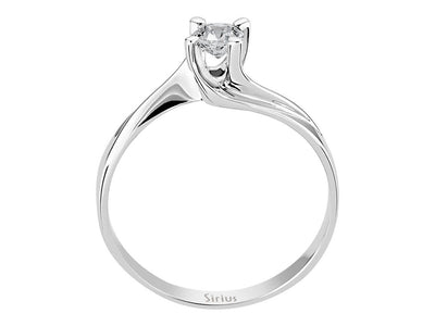 Moderner Weißgold-Ring mit 0,24 Karat Labor-Diamant
