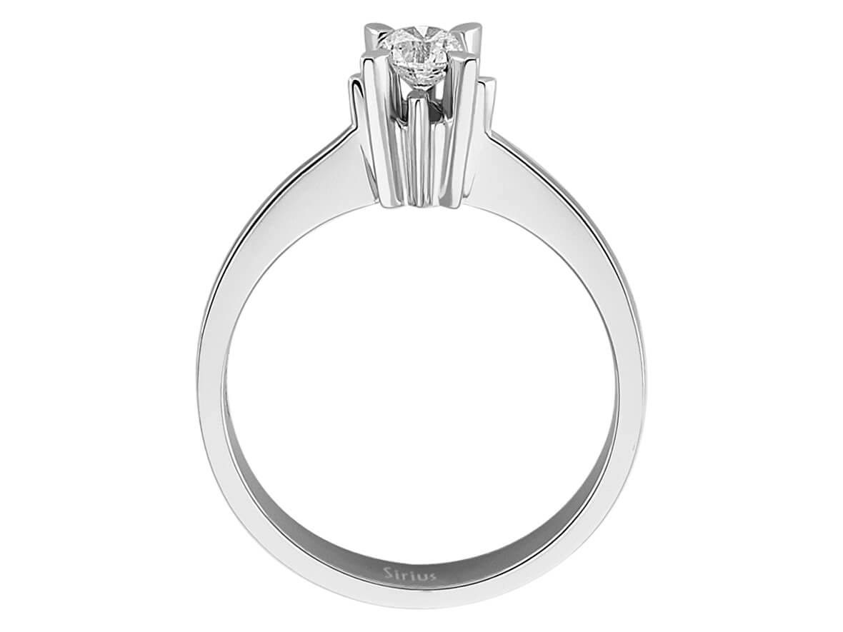 Solitärring mit 0,31 ct rundem Diamanten | 14K Weißgold - hochwertiger Schmuck von Rosy Lab Diamonds