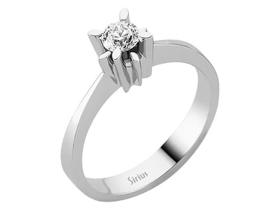 Solitärring mit rundem laborgezüchtetem Diamanten – 0,31 Karat