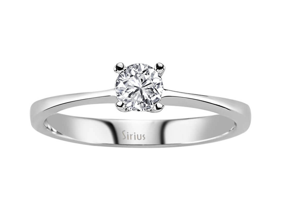 Feiner Weißgold-Ring mit 0,32 Karat Labor-Diamant