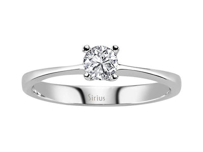Feiner Weißgold-Ring mit 0,32 Karat Labor-Diamant