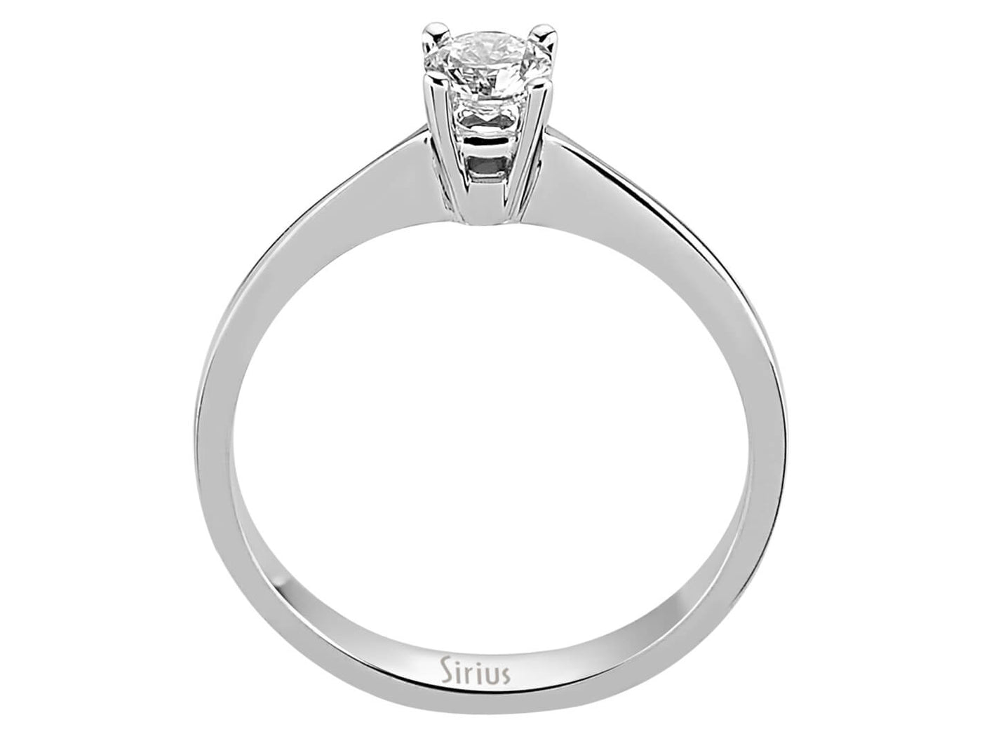 Feiner Weißgold-Ring mit 0,32 Karat Labor-Diamant