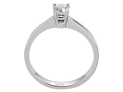 Feiner Weißgold-Ring mit 0,32 Karat Labor-Diamant