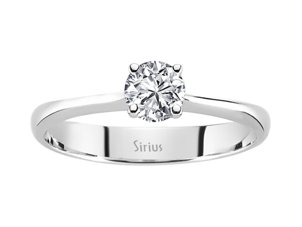 Bague intemporelle en Or Blanc avec diamant de laboratoire de 0,36 carat – Or Blanc 14K – Bijoux haut de gamme de Rosy Lab Diamonds