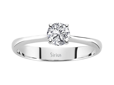 Zeitloser Weißgold-Ring mit 0,36 Karat Labor-Diamant