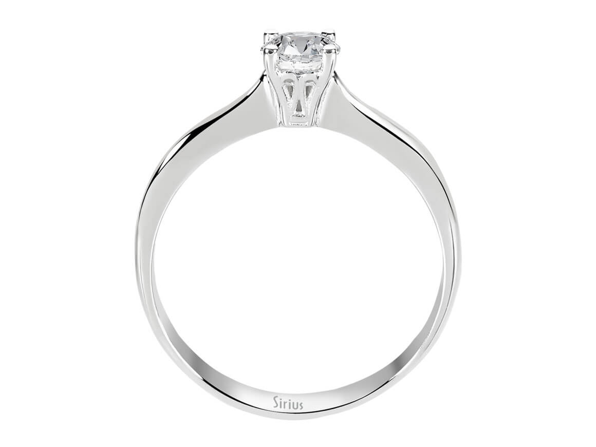 Bague intemporelle en Or Blanc avec diamant de laboratoire de 0,36 carat – Or Blanc 14K – Bijoux haut de gamme de Rosy Lab Diamonds