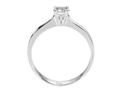 Zeitloser Weißgold-Ring mit 0,36 Karat Labor-Diamant