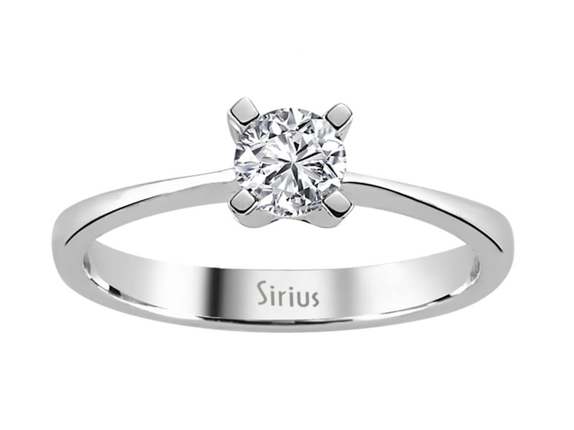Stilvoller Weißgold-Ring mit 0,37 Karat Labor-Diamant