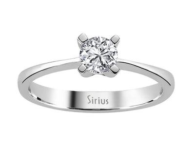 Stilvoller Weißgold-Ring mit 0,37 Karat Labor-Diamant
