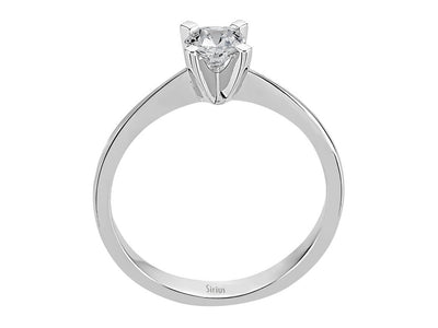 Stilvoller Weißgold-Ring mit 0,37 Karat Labor-Diamant