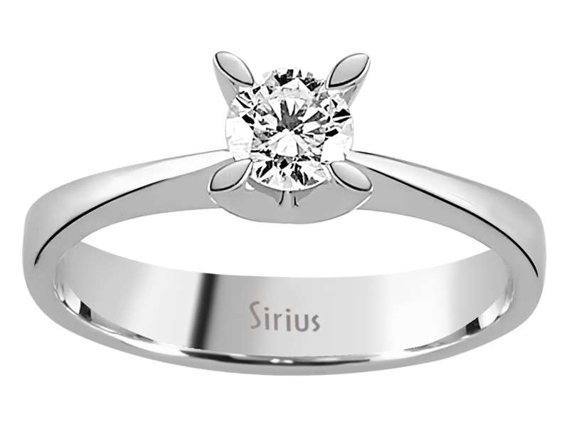 Klassischer Solitär Verlobungsring mit 0,40 ct Runddiamant aus 14K Gold