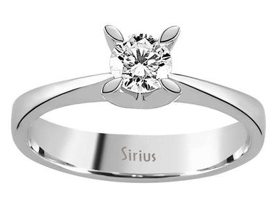 Klassischer Solitär Verlobungsring mit 0,40 ct Runddiamant aus 14K Gold