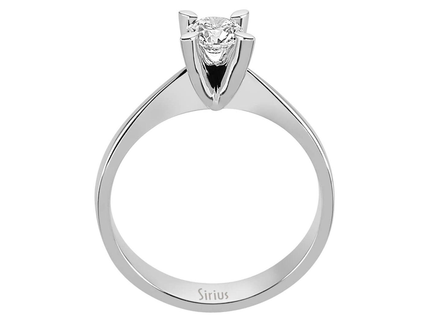 Klassischer Solitär Verlobungsring mit 0,40 ct Runddiamant aus 14K Gold
