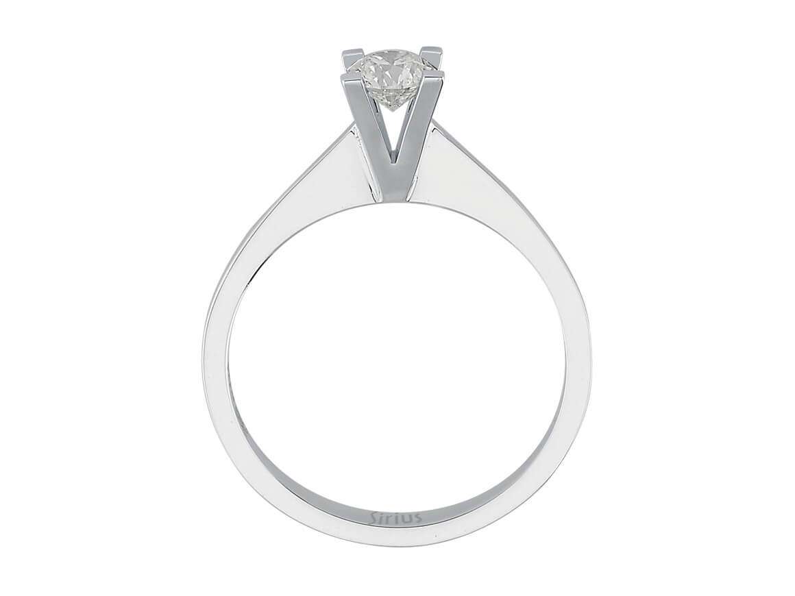 14 ayar Beyaz Altın'dan, 0,40 karat laboratuvar ortamında yetiştirilmiş pırlantaya sahip klasik tektaş yüzük - Rosy Lab Diamonds'tan yüksek kaliteli Mücevher