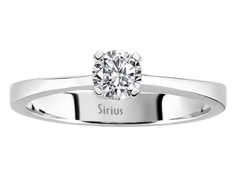 Klassischer 14K Gold Solitär Verlobungsring mit 0,41 ct Runddiamant