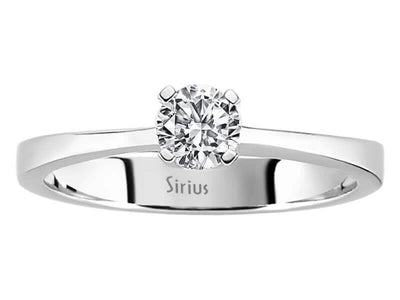 Klassischer 14K Gold Solitär Verlobungsring mit 0,41 ct Runddiamant
