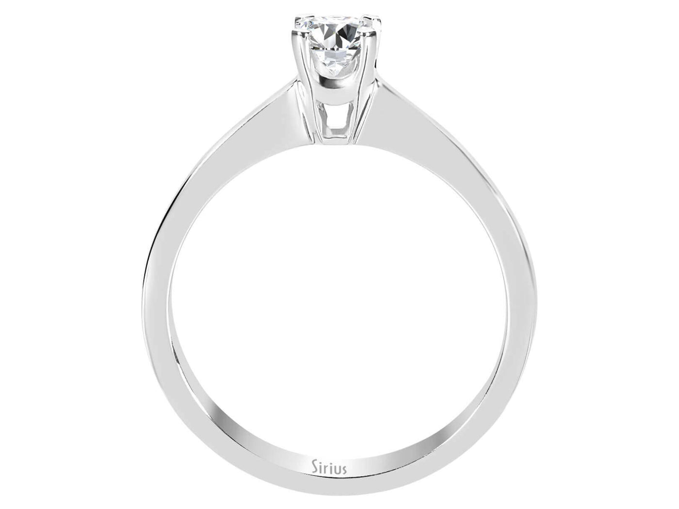 Klassischer 14K Gold Solitär Verlobungsring mit 0,41 ct Runddiamant