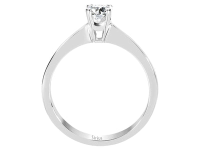 Klassischer 14K Gold Solitär Verlobungsring mit 0,41 ct Runddiamant