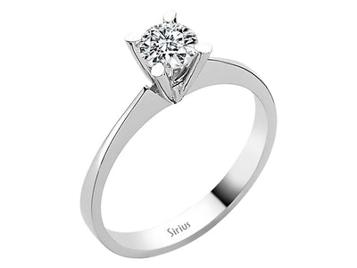 Eleganter Solitärring mit Labor-Diamant – 0.48 ct