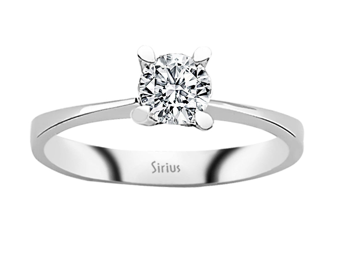 Eleganter Solitärring mit Labor-Diamant – 0.48 ct