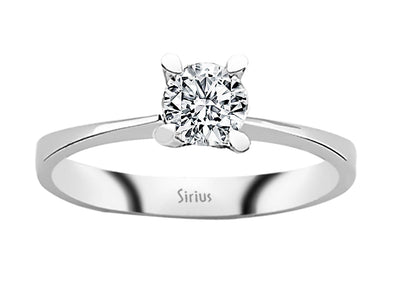 Eleganter Solitärring mit Labor-Diamant – 0.48 ct