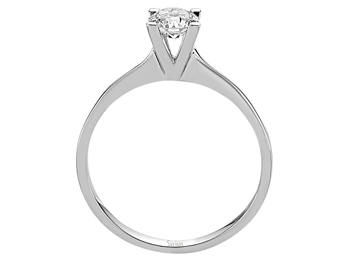 Moderner Weißgold-Ring mit 0,49 Karat Labor-Diamant