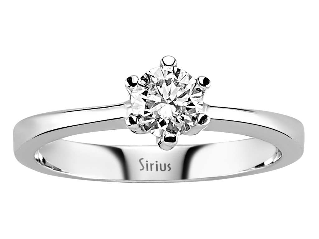 Elegant White Gold ring with a 0.50-carat lab-grown diamond - 14K White Gold - high-quality Jewelry from Rosy Lab Diamonds