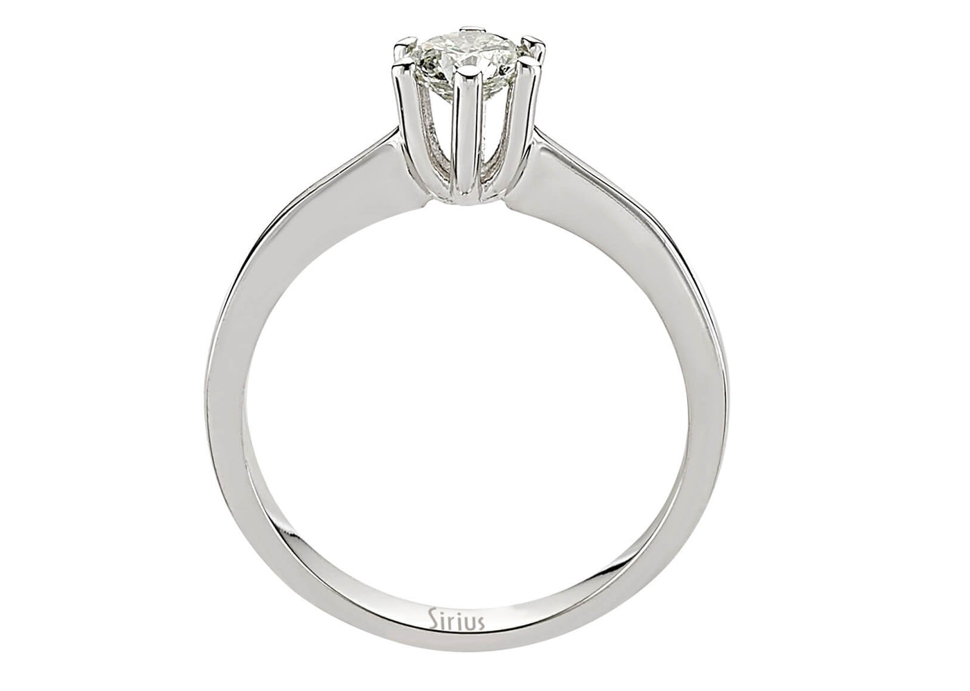 Elegant White Gold ring with a 0.50-carat lab-grown diamond - 14K White Gold - high-quality Jewelry from Rosy Lab Diamonds