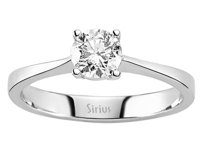 Eleganter Weißgold-Ring mit 0,62 Karat Labor-Diamant
