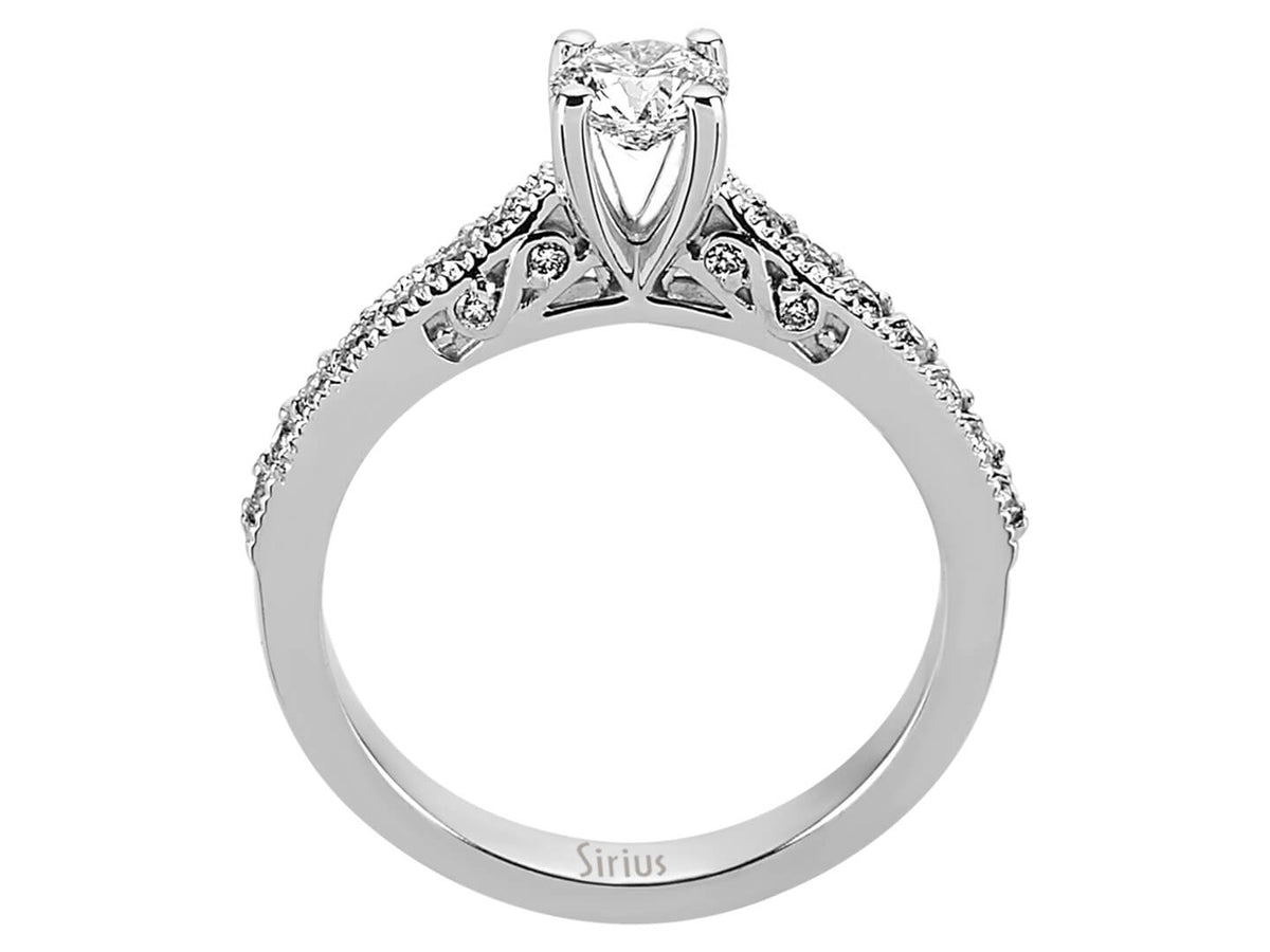 Bague en Or Blanc avec 23 diamants de laboratoire – 0,72 carat, 14 K – Bijoux haut de gamme de Rosy Lab Diamonds