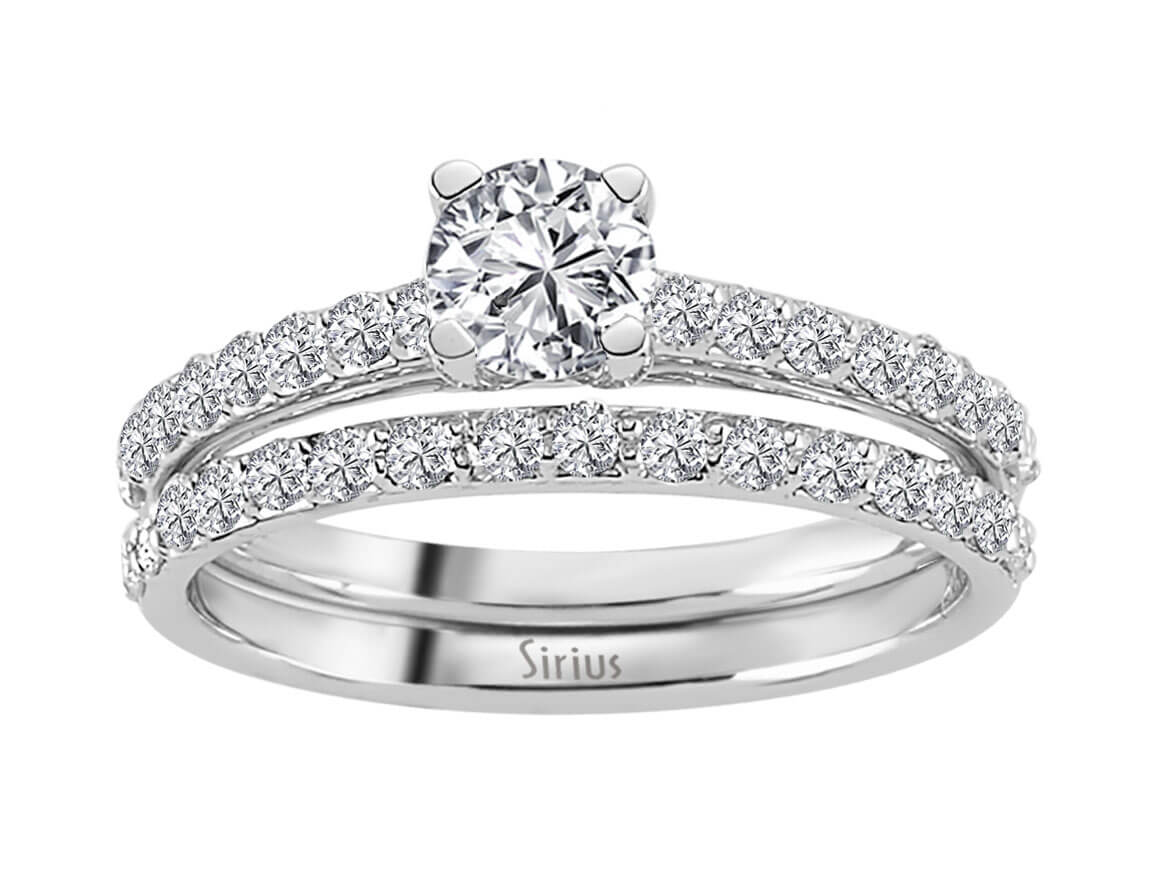 White Gold set with 33 lab-grown diamonds – 1.05 carats, 14K – high-quality Jewelry by Rosy Lab Diamonds
