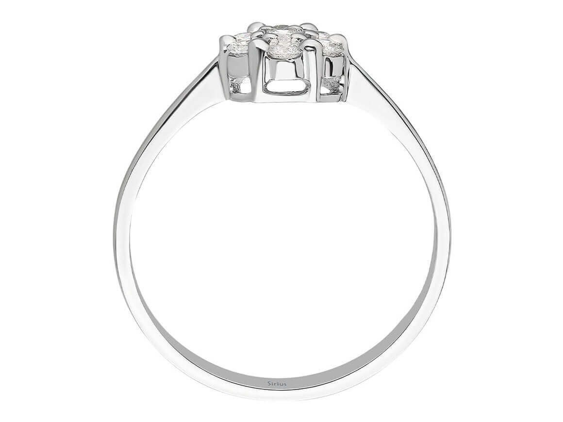 Weißgold Diamantring mit 7 rund geschliffenen Diamanten – 0,32 ct – 8K