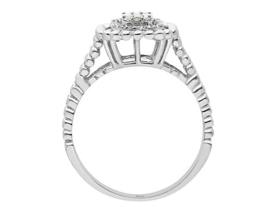 Funkelnder Baguette- und Runddiamant-Ring "Lichtstrahl"