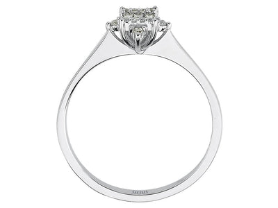 Weißgoldring mit Baguette- und Runddiamanten – „Izarra“-Design