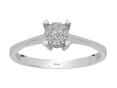 Stylish solitaire diamond ring with heart motif