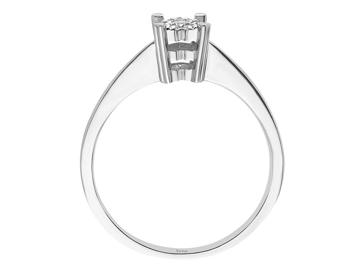 خاتم ألماس سوليتير أنيق بتصميم قلب من ذهب أبيض عيار 8 قيراطًا - مجوهرات فاخرة من Rosy Lab Diamonds