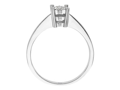 Stylish solitaire diamond ring with heart motif