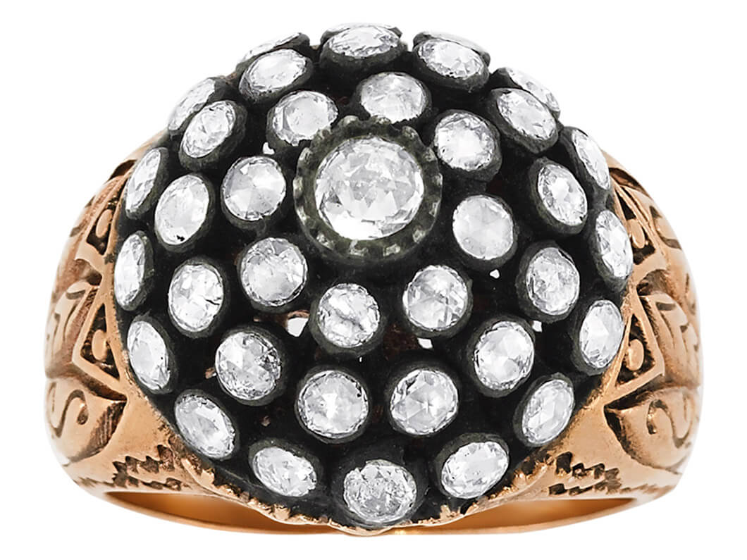 38 laboratuvar pırlantalı kubbe şeklinde Rose Altın yüzük | 8K gösterişli Mücevher - Rosy Lab Diamonds’tan yüksek kaliteli Mücevher